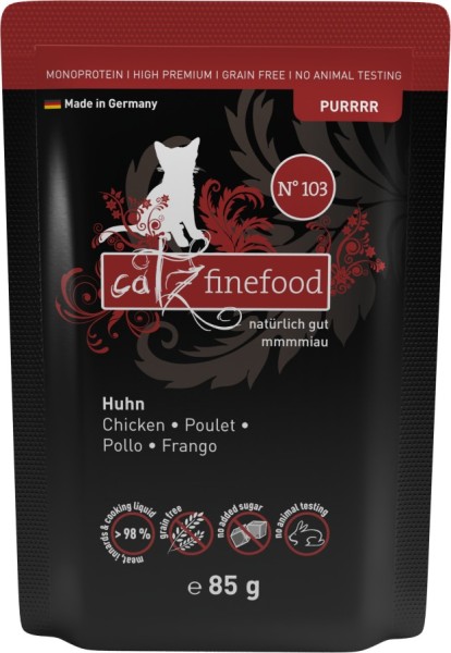Pets Nature Catz finefood Purrrr No. 103 Huhn 85g Pouch-Beutel [*** AUSLAUFARTIKEL ***]