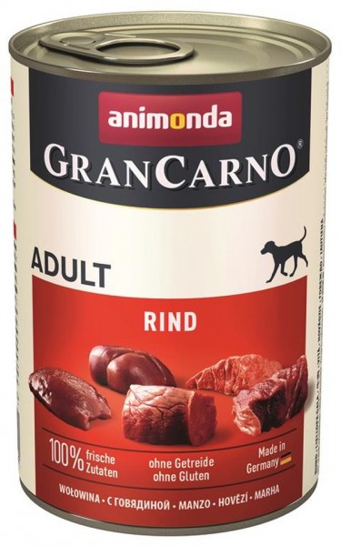 Animonda GranCarno Dog - Dose Adult Rindfleisch pur 400g