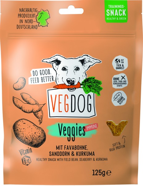 VEGDOG VEGGIES Immune - Sanddorn und Curcuma 125g