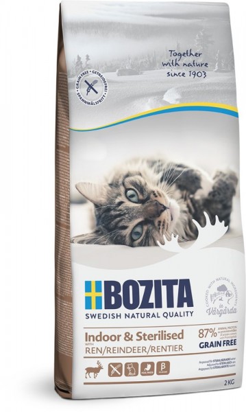 Bozita Katze Indoor & Sterilised Grain free Reindeer 2kg