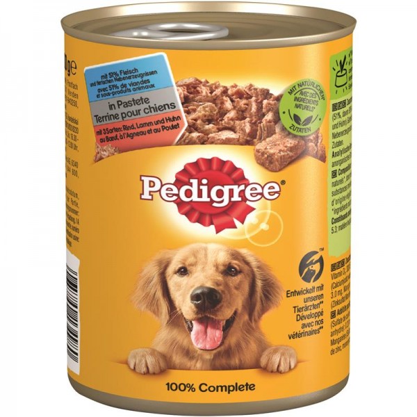 *** Pedigree Dose Adult 3 Sorten Rind, Lamm, Huhn 400g [*** AUSLAUFARTIKEL]