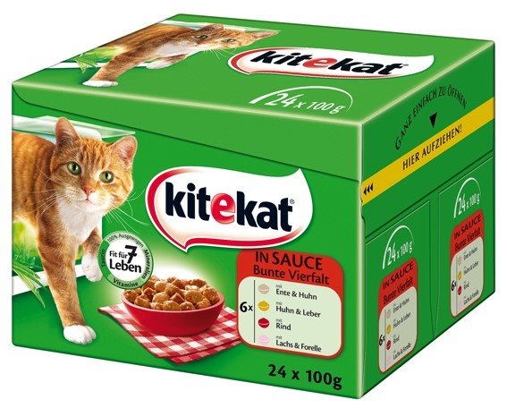 Kitekat Portionsbeutel Multipack Bunte Vielfalt in Soße 24 x 100g