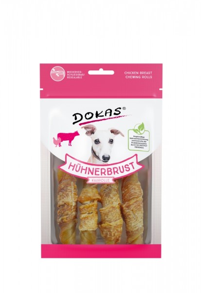 Dokas Hunde Snack Hühnerbrust Kaurolle, 90g