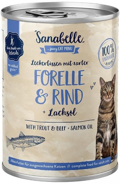 Sanabelle Nassfutter mit Forelle & Rind 400 g