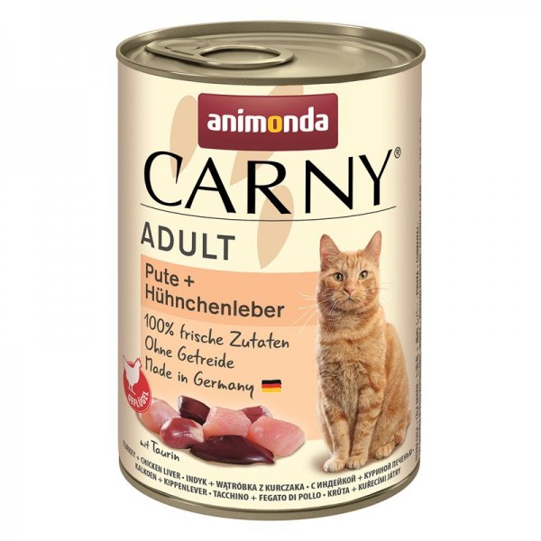 Animonda Carny Cat - Dose Adult Pute & Hühnchenleber 400g