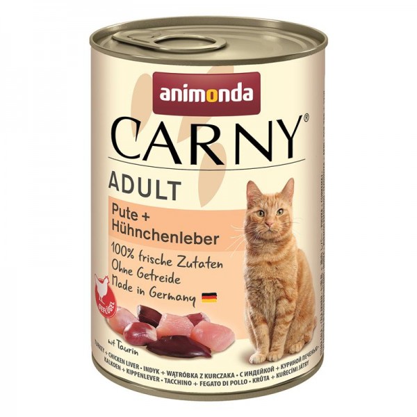 Animonda Carny Adult Pute & Hühnchenleber - 400g Dose