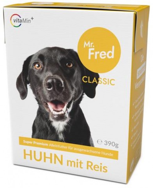 *** Mr. Fred Dog Classic Adult Huhn & Reis- 390g Tetra [*** AUSLAUFARTIKEL]