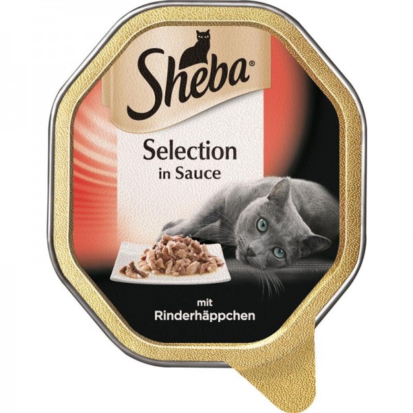 Sheba Schale Selection in Sauce mit Rinderhäppchen 85g