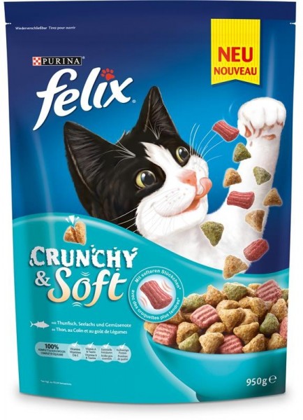 Felix Crunchy & Soft Thunfisch & Gemüse 950g