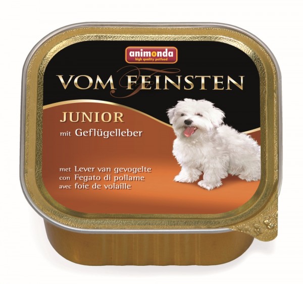 Animonda Vom Feinsten Dog - Schale Junior mit Geflügelleber 150g