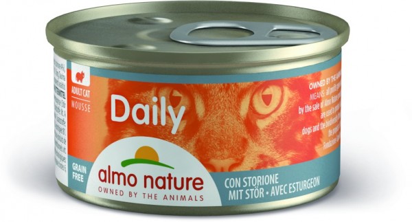 Almo Nature Katze Daily Mousse Stör - 85g Dose