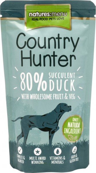 *** Country Hunter Dog Frischebeutel mit 80% saftige Ente 150 [*** AUSLAUFARTIKEL]
