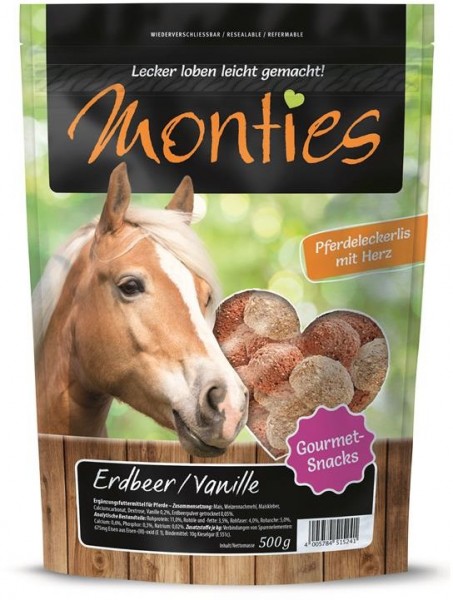 Allco Monties Erdbeer / Vanille Snacks - 500g Beutel