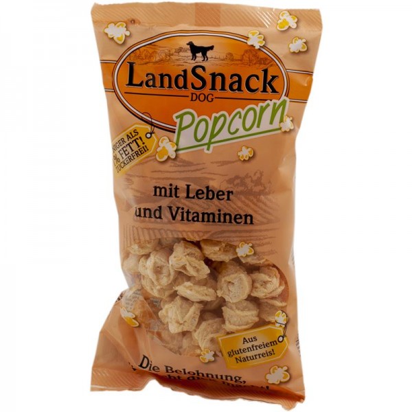 LandSnack Popcorn für Hunde mit Leber & Vitaminen -Das Original - 30g Beutel