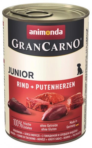 Animonda GranCarno Junior Rind & Putenherzen - 400g Dose