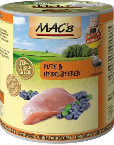 MACs Cat Pute & Heidelbeere - 800g Dose