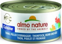 Almo Nature Katze Cuisine - Thunfisch, Huhn & Käse - 70g Dose