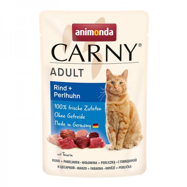 Animonda Cat Portionsbeutel Carny Adult Rind + Perlhuhn 85g Beutel