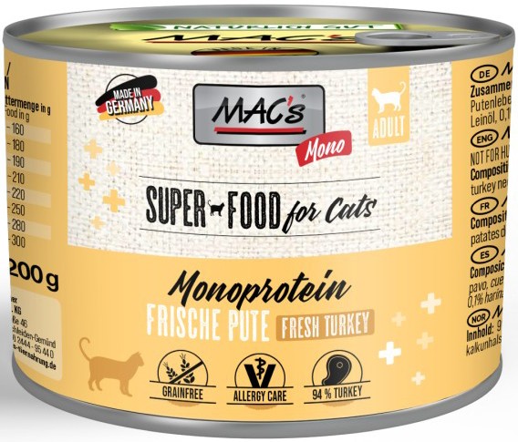 MACs Cat Sensitive Pute & Karotten - 200g Dose