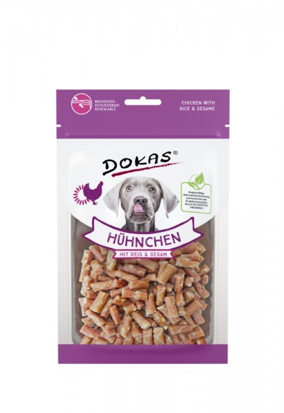 Dokas Snack Hühnchen mit Reis und Sesam 70g