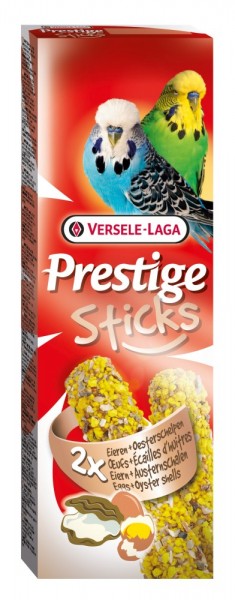 Versele-Laga Prestige Sticks Sittiche Eier & Austernschalen - 2 Stück - 60g Frischepack