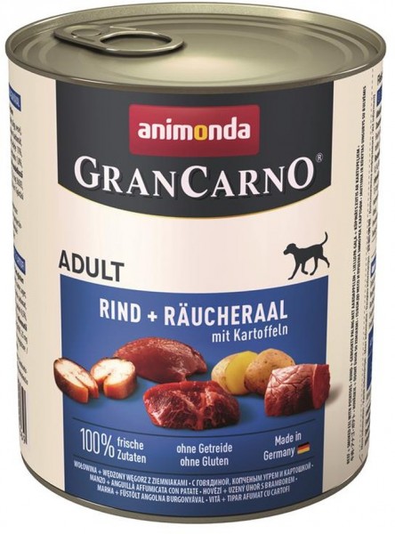 Animonda GranCarno Adult Rind & Räucheraal mit Kartoffeln - 800g Dose