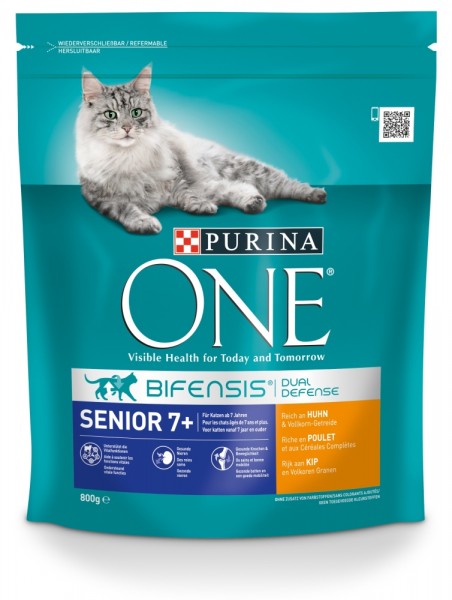 Purina ONE BIFENSIS Senior 7+ reich an Huhn 800g