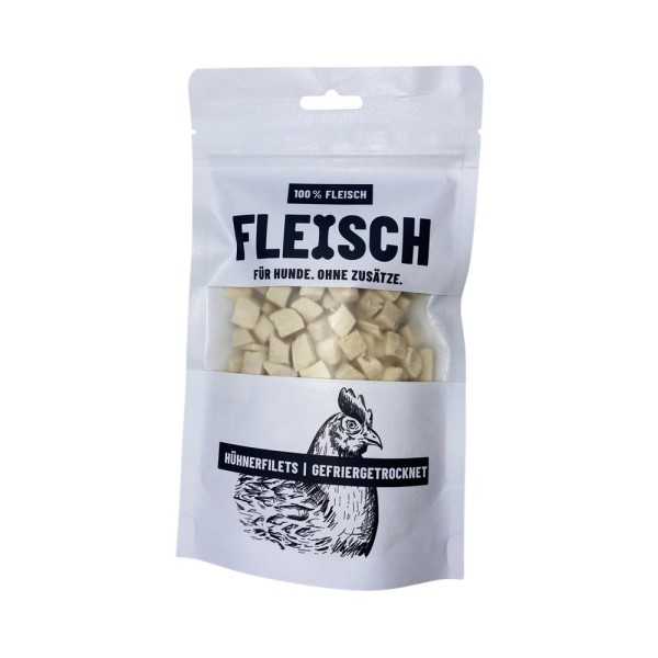 Fleisch-Hühnerbrustfilet-Cubes, gefriergetrocknet 50 g