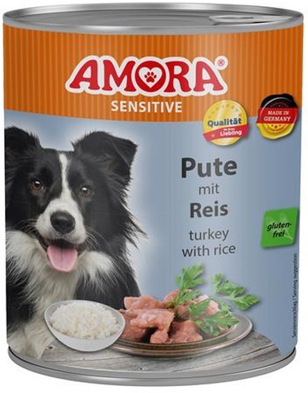 AMORA Sensitive Pute mit Reis - 800g Dose