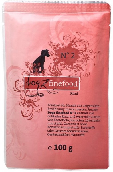 Dogz finefood Beutel No. 2 Rind 100g