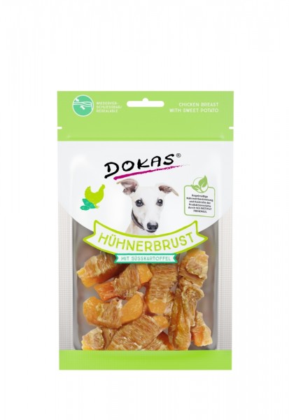 Dokas Hunde Snack Hühnerbrust mit Süßkartoffel 70 g