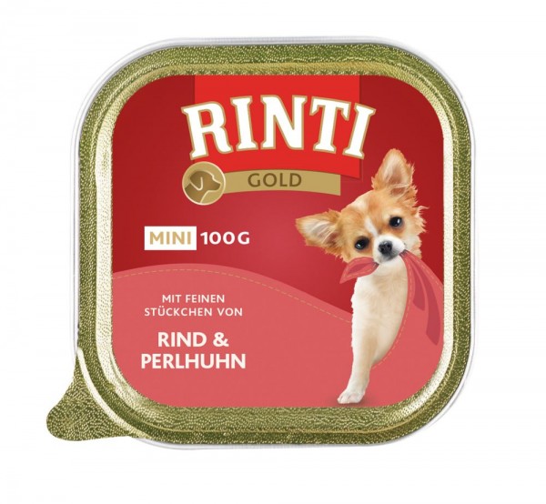 RINTI Gold mini Rind & Perlhuhn 100gS