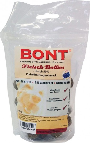 Bont Fleisch-Bollies Hirsch & Preiselbeeren, 150g