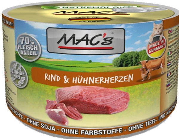 MACs Cat Rind & Hühnerherz - 200g Dose