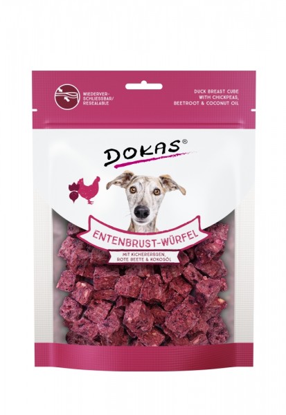 Dokas Entenbrust-Würfel, Kichererbsen, Rote Beete 150 g