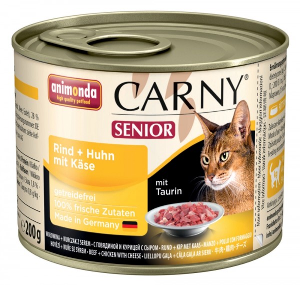 Animonda Carny Cat - Dose Senior Rind & Huhn & Käse 200g