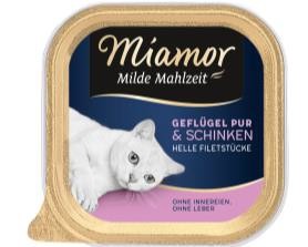 Miamor Milde Mahlzeit Geflügel & Schinken 100g