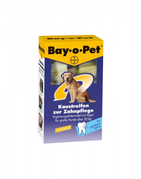 Bay·o·Pet Zahnpflege Kaustreifen mit Algen großer Hund - 140 g Karton