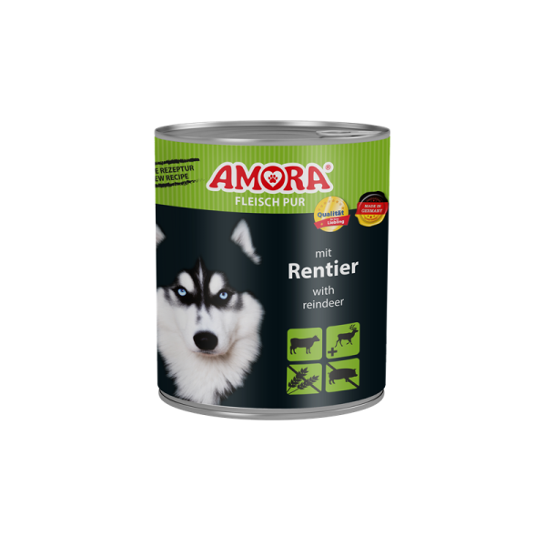 AMORA Fleisch Pur mit Rentier 800g