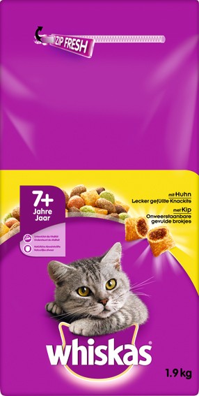 Whiskas Trocken Senior mit Huhn 1,9kg