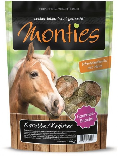 Allco Monties Karotte / Kräuter Snacks - 500g Beutel