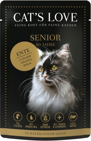 CAT´S LOVE Senior Ente 85g Pouch-Beutel