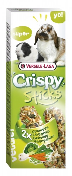 Versele-Laga Crispy Sticks Kaninchen-Meerschweinchen Gemüse 2 Stück - 110g Frischepack