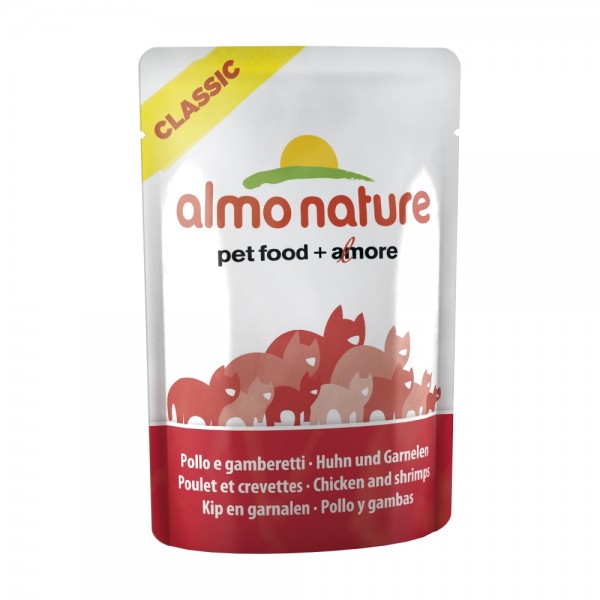 Almo Nature Katze Classic Huhn und Garnelen - 55g Frischebeutel