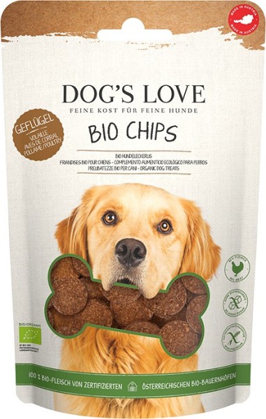 DOG´S LOVE CHIPS BIO Geflügel 150g