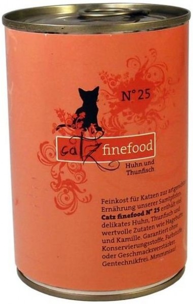 Pets Nature Catz finefood No.25 Huhn & Thunfisch 400g Dose