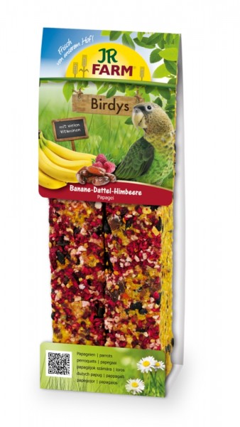 JR Farm BIRDYs für Papageien mit Banane-Dattel-Himbeere 260 g