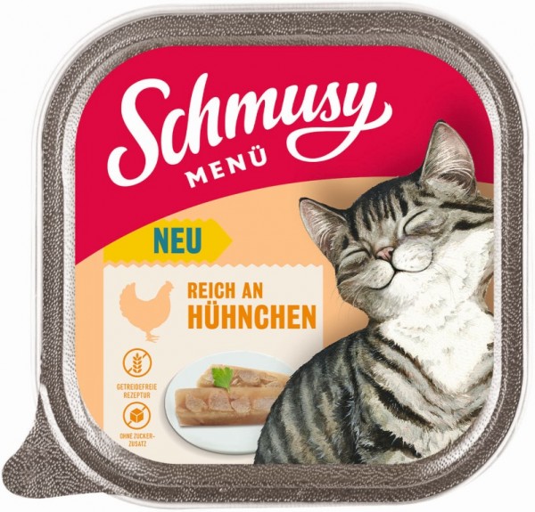 Schmusy Menü mit Hühnchen 100g