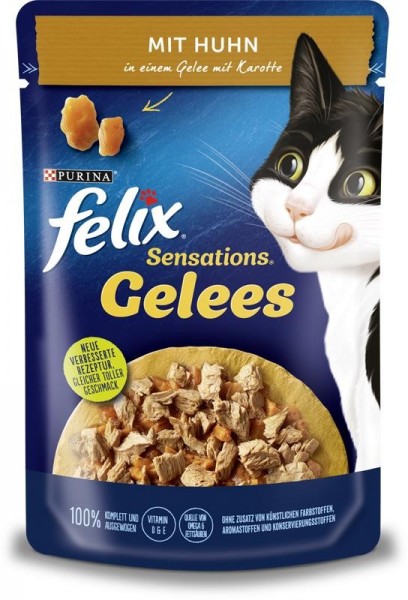 Felix Sensations Gelees mit Huhn & Karotte 85g