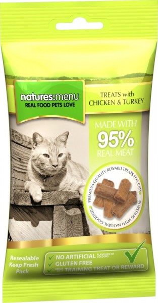 Natures Menu Cat Snack Leckerlie Huhn & Pute 60g